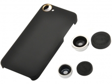 3 in 1 Wide Angle Lens+ Macro Lens+180 Degree Fish Eye Lens With protection shell for Iphone5